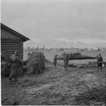 Joukot ylittävät Syvärin pohjoisrannalla. Voznesenja 1941.10.08
