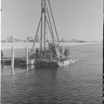Bild från brobygget över Syväri. Syväri, Voznesenja 1942.03.19