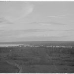 Vyer över Voznesenja i kvällsbelysning. Bilderna tagna från artilleriets utkikstorm. Syvärin lohko 1942.06.05